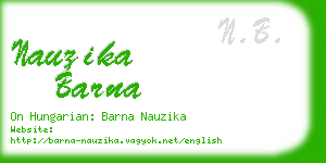 nauzika barna business card